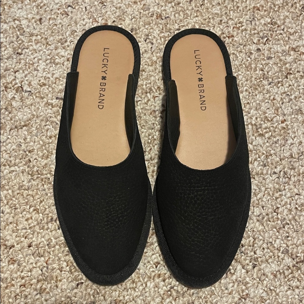 Lucky Brand Women's Slip On Black Mules